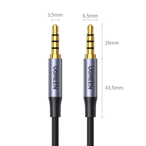 Kabel Ugreen AV183 20785 mini jack 3.5mm / mini jack 3.5mm 3m - szary