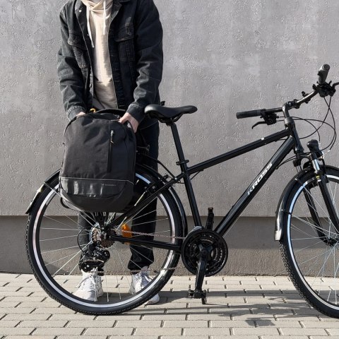 Wozinsky torba rowerowa podwójna plecak 2w1 30l czarna (WBB30BK)
