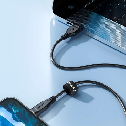 Acefast kabel MFI USB - Lightning 1,2m, 2,4A czarny (C3-02 black) Acefast kabel MFI USB - Lightning 1,2m, 2,4A czarny (C3-02 black)