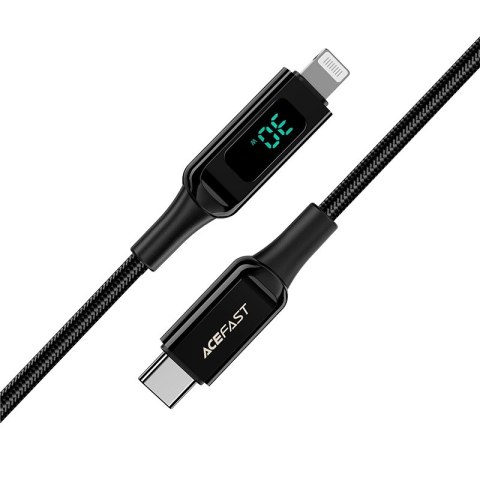 Acefast kabel MFI USB Typ C - Lightning 1,2m, 30W, 3A czarny (C6-01 Black) Acefast kabel MFI USB Typ C - Lightning 1,2m, 30W, 3A czarny (C6-01 Black)
