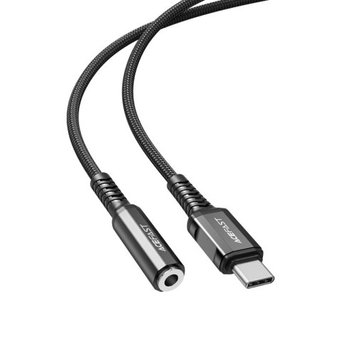 Acefast kabel audio USB Typ C - 3,5mm mini jack (żeński) 18cm, DAC, AUX czarny (C1-07 black) Acefast kabel audio USB Typ C - 3,5mm mini jack (żeński) 18cm, DAC, AUX czarny (C1-07 black)