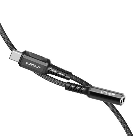 Acefast kabel audio USB Typ C - 3,5mm mini jack (żeński) 18cm, DAC, AUX czarny (C1-07 black) Acefast kabel audio USB Typ C - 3,5mm mini jack (żeński) 18cm, DAC, AUX czarny (C1-07 black)