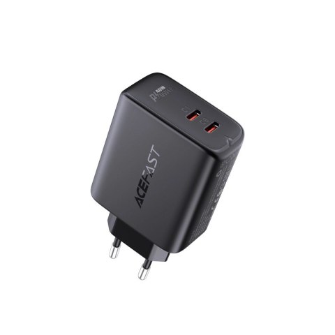 Acefast ładowarka sieciowa 2x USB Typ C 40W, PPS, PD, QC 3.0, AFC, FCP czarny (A9 black) Acefast ładowarka sieciowa 2x USB Typ C 40W, PPS, PD, QC 3.0, AFC, FCP czarny (A9 black)