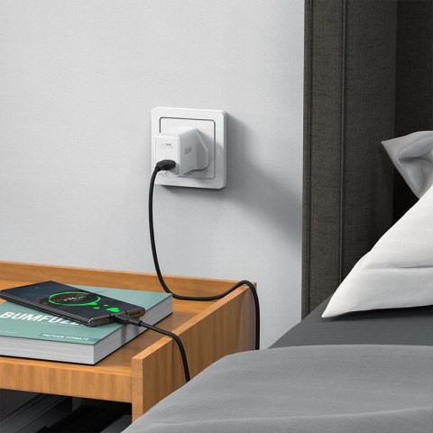 Acefast ładowarka sieciowa GaN (wtyczka UK) USB Typ C 30W, Power Delivery, PPS, Q3 3.0, AFC, FCP biały (A24 UK white) Acefast ładowarka sieciowa GaN (wtyczka UK) USB Typ C 30W, Power Delivery, PPS, Q3 3.0, AFC, FCP biały (A24 UK white)