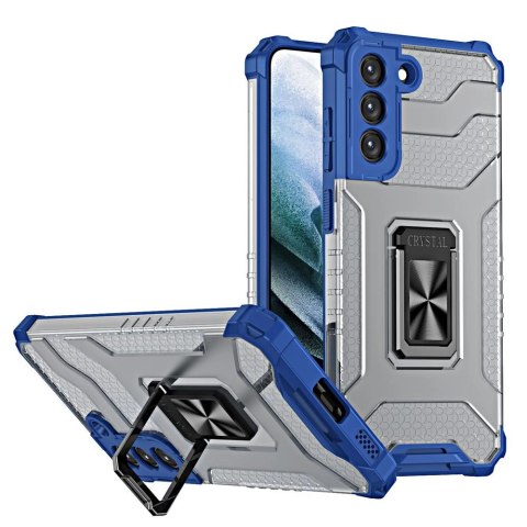 Crystal Ring Case pancerne hybrydowe etui pokrowiec + magnetyczny uchwyt Samsung Galaxy S22+ (S22 Plus) niebieski Crystal Ring Case pancerne hybrydowe etui pokrowiec + magnetyczny uchwyt Samsung Galaxy S22+ (S22 Plus) niebieski