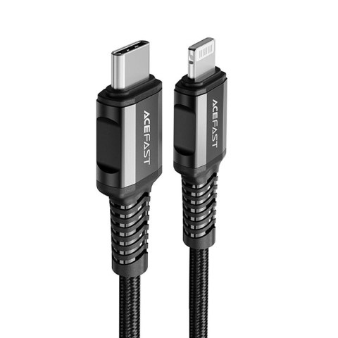 Kabel Acefast C1-01 Lightning - USB-C MFi PD 30W 3A 480Mb/s 1,2m - czarny Kabel Acefast C1-01 Lightning - USB-C MFi PD 30W 3A 480Mb/s 1,2m - czarny