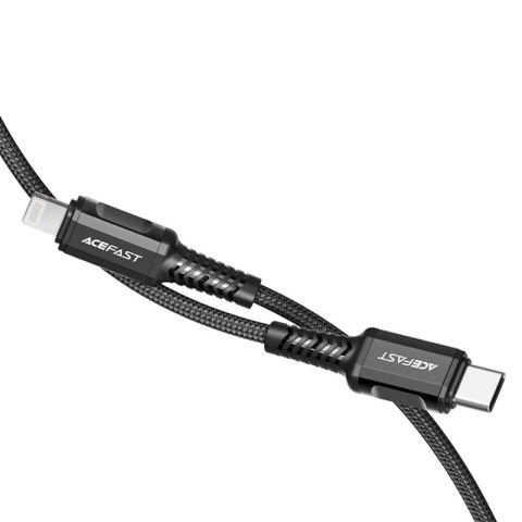 Kabel Acefast C1-01 Lightning - USB-C MFi PD 30W 3A 480Mb/s 1,2m - czarny Kabel Acefast C1-01 Lightning - USB-C MFi PD 30W 3A 480Mb/s 1,2m - czarny