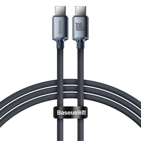 Kabel Baseus CAJY000601 USB-C - USB-C PD 100W 5A 480Mb/s 1,2m - czarny Kabel Baseus CAJY000601 USB-C - USB-C PD 100W 5A 480Mb/s 1,2m - czarny