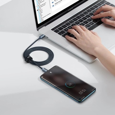 Kabel Baseus CAJY000601 USB-C - USB-C PD 100W 5A 480Mb/s 1,2m - czarny Kabel Baseus CAJY000601 USB-C - USB-C PD 100W 5A 480Mb/s 1,2m - czarny