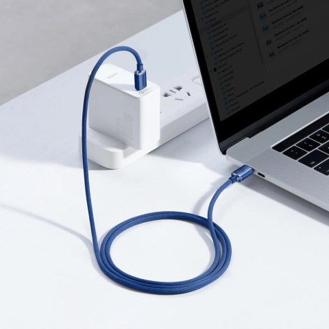 Kabel Baseus CAJY000603 USB-C - USB-C PD 100W 5A 480Mb/s 1,2m - niebieski Kabel Baseus CAJY000603 USB-C - USB-C PD 100W 5A 480Mb/s 1,2m - niebieski