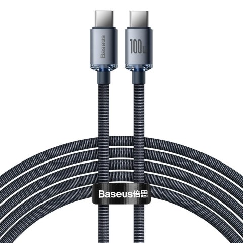 Kabel Baseus CAJY000701 USB-C - USB-C PD 100W 5A 480Mb/s 2m - czarny Kabel Baseus CAJY000701 USB-C - USB-C PD 100W 5A 480Mb/s 2m - czarny