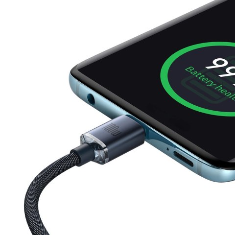 Kabel Baseus CAJY000701 USB-C - USB-C PD 100W 5A 480Mb/s 2m - czarny Kabel Baseus CAJY000701 USB-C - USB-C PD 100W 5A 480Mb/s 2m - czarny