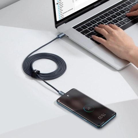 Kabel Baseus CAJY000701 USB-C - USB-C PD 100W 5A 480Mb/s 2m - czarny Kabel Baseus CAJY000701 USB-C - USB-C PD 100W 5A 480Mb/s 2m - czarny