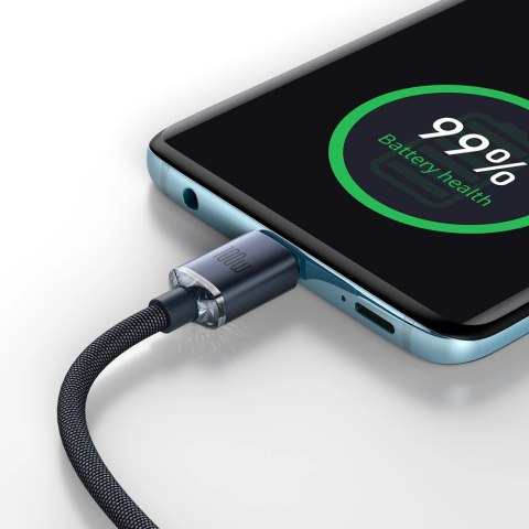 Kabel Baseus CAJY000701 USB-C - USB-C PD 100W 5A 480Mb/s 2m - czarny Kabel Baseus CAJY000701 USB-C - USB-C PD 100W 5A 480Mb/s 2m - czarny