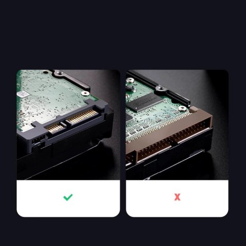 Kieszeń Ugreen CM300 70498 na dysk twardy 2,5'' SATA 3.0 6Gbps - szary + kabel USB-C - USB-A 0.5m