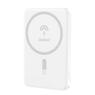 Powerbank bezprzewodowy Dudao K14S USB-A / USB-C / MagSafe 20W 5000mAh - biały