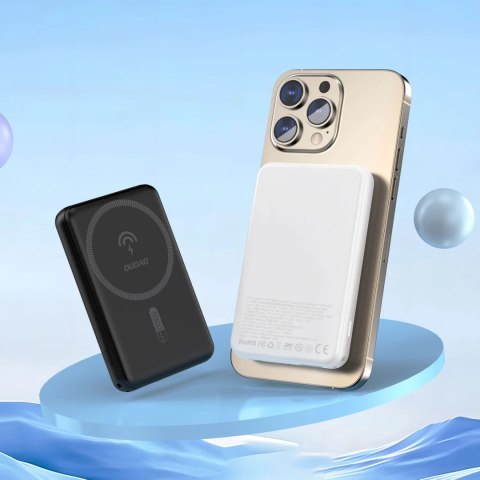 Powerbank bezprzewodowy Dudao K14S USB-A / USB-C / MagSafe 20W 5000mAh - biały Powerbank bezprzewodowy Dudao K14S USB-A / USB-C / MagSafe 20W 5000mAh - biały