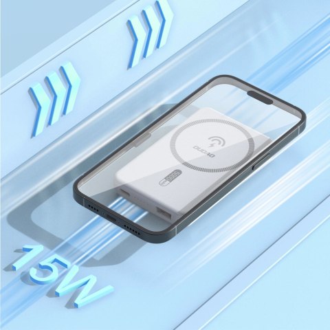 Powerbank bezprzewodowy Dudao K14S USB-A / USB-C / MagSafe 20W 5000mAh - biały Powerbank bezprzewodowy Dudao K14S USB-A / USB-C / MagSafe 20W 5000mAh - biały