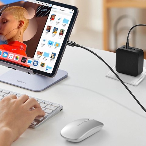 Ugreen kabel przewód USB Typ C (męski) na Typ C (męski) 1 m biały (US300)