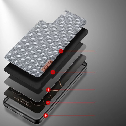 Dux Ducis Fino etui pokrowiec pokryty nylonowym materiałem Samsung Galaxy S22+ (S22 Plus) niebieski Dux Ducis Fino etui pokrowiec pokryty nylonowym materiałem Samsung Galaxy S22+ (S22 Plus) niebieski