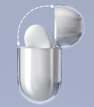 Etui do AirPods 2 / AirPods 1 sztywny mocny pokrowiec na słuchawki przezroczysty (case A)