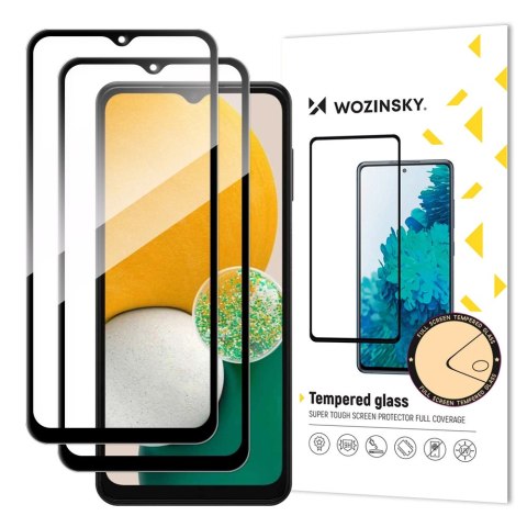 Wozinsky zestaw 2x super wytrzymałe szkło hartowane Full Glue na cały ekran z ramką Case Friendly Samsung Galaxy A13 5G / A23 / 