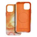 Futerał LEATHER MAG COVER kompatybilny z MagSafe do IPHONE 12 Pro orange splash Futerał LEATHER MAG COVER kompatybilny z MagSafe do IPHONE 12 Pro orange splash
