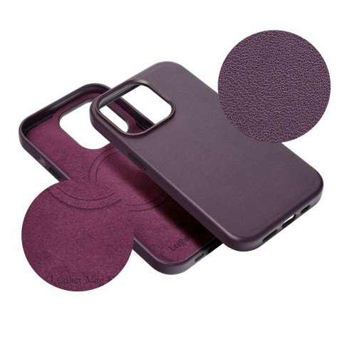 Futerał LEATHER MAG COVER kompatybilny z MagSafe do IPHONE 14 Plus ciemny fioletowy Futerał LEATHER MAG COVER kompatybilny z MagSafe do IPHONE 14 Plus ciemny fioletowy