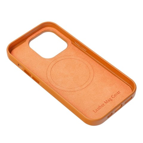 Futerał LEATHER MAG COVER kompatybilny z MagSafe do IPHONE 14 Plus pomarańczowy Futerał LEATHER MAG COVER kompatybilny z MagSafe do IPHONE 14 Plus pomarańczowy
