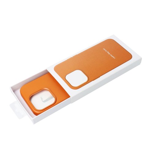Futerał LEATHER MAG COVER kompatybilny z MagSafe do IPHONE 14 Plus pomarańczowy Futerał LEATHER MAG COVER kompatybilny z MagSafe do IPHONE 14 Plus pomarańczowy