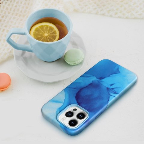 Futerał LEATHER MAG COVER kompatybilny z MagSafe do IPHONE 14 Pro blue splash Futerał LEATHER MAG COVER kompatybilny z MagSafe do IPHONE 14 Pro blue splash