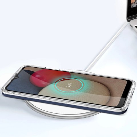 Clear 3in1 etui do Samsung Galaxy A03s (166) żelowy pokrowiec z ramką niebieski Clear 3in1 etui do Samsung Galaxy A03s (166) żelowy pokrowiec z ramką niebieski
