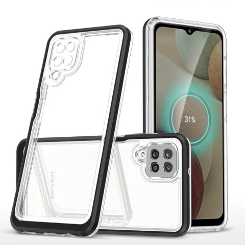 Clear 3in1 etui do Samsung Galaxy A22 4G żelowy pokrowiec z ramką czarny Clear 3in1 etui do Samsung Galaxy A22 4G żelowy pokrowiec z ramką czarny