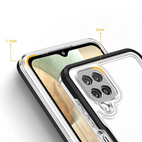 Clear 3in1 etui do Samsung Galaxy A22 4G żelowy pokrowiec z ramką czarny Clear 3in1 etui do Samsung Galaxy A22 4G żelowy pokrowiec z ramką czarny