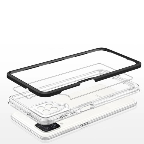 Clear 3in1 etui do Samsung Galaxy A22 4G żelowy pokrowiec z ramką czarny Clear 3in1 etui do Samsung Galaxy A22 4G żelowy pokrowiec z ramką czarny