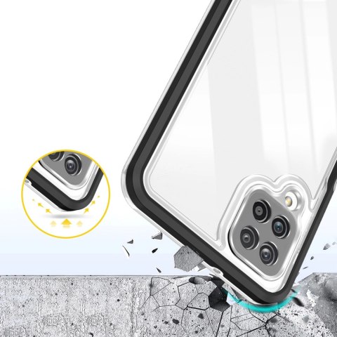 Clear 3in1 etui do Samsung Galaxy A22 4G żelowy pokrowiec z ramką czarny Clear 3in1 etui do Samsung Galaxy A22 4G żelowy pokrowiec z ramką czarny