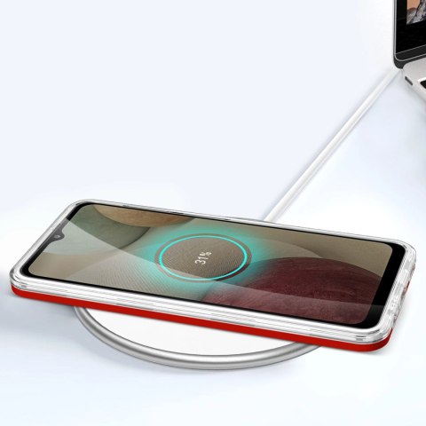 Clear 3in1 etui do Samsung Galaxy A22 4G żelowy pokrowiec z ramką czerwony Clear 3in1 etui do Samsung Galaxy A22 4G żelowy pokrowiec z ramką czerwony