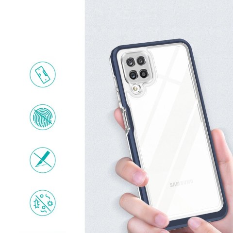 Clear 3in1 etui do Samsung Galaxy A22 4G żelowy pokrowiec z ramką niebieski Clear 3in1 etui do Samsung Galaxy A22 4G żelowy pokrowiec z ramką niebieski