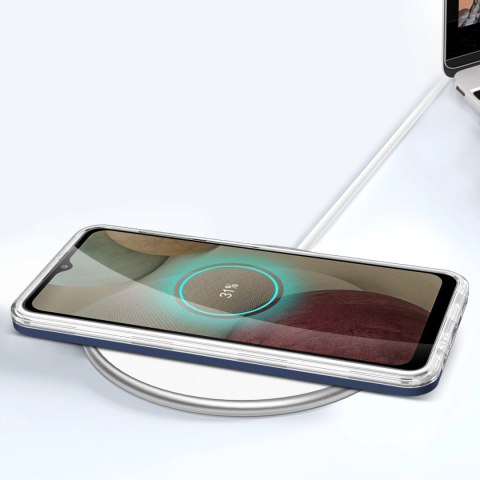 Clear 3in1 etui do Samsung Galaxy A22 4G żelowy pokrowiec z ramką niebieski Clear 3in1 etui do Samsung Galaxy A22 4G żelowy pokrowiec z ramką niebieski