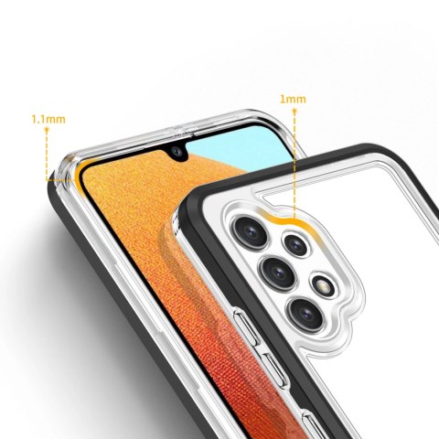 Clear 3in1 etui do Samsung Galaxy A32 5G żelowy pokrowiec z ramką czarny Clear 3in1 etui do Samsung Galaxy A32 5G żelowy pokrowiec z ramką czarny