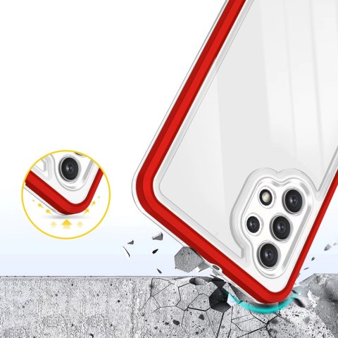 Clear 3in1 etui do Samsung Galaxy A32 5G żelowy pokrowiec z ramką czerwony Clear 3in1 etui do Samsung Galaxy A32 5G żelowy pokrowiec z ramką czerwony