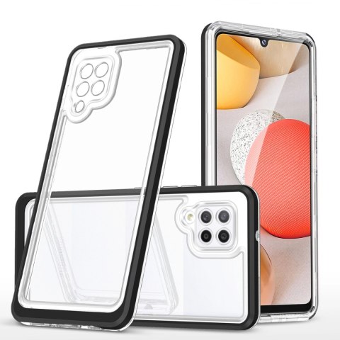 Clear 3in1 etui do Samsung Galaxy A42 5G żelowy pokrowiec z ramką czarny Clear 3in1 etui do Samsung Galaxy A42 5G żelowy pokrowiec z ramką czarny