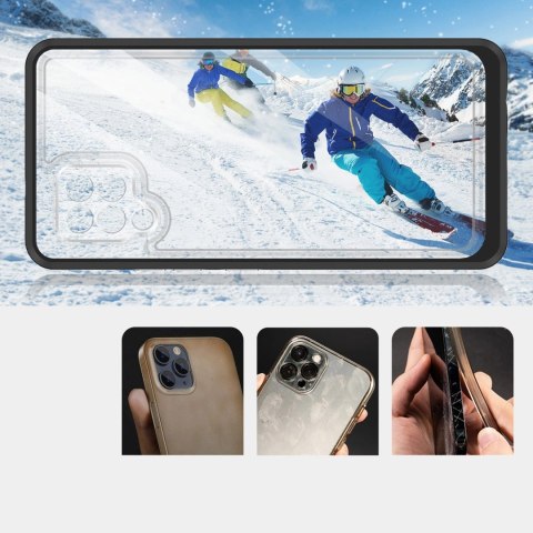 Clear 3in1 etui do Samsung Galaxy A42 5G żelowy pokrowiec z ramką czarny Clear 3in1 etui do Samsung Galaxy A42 5G żelowy pokrowiec z ramką czarny