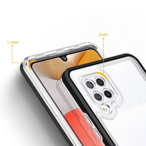 Clear 3in1 etui do Samsung Galaxy A42 5G żelowy pokrowiec z ramką czarny Clear 3in1 etui do Samsung Galaxy A42 5G żelowy pokrowiec z ramką czarny