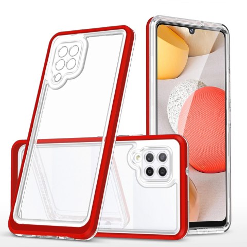Clear 3in1 etui do Samsung Galaxy A42 5G żelowy pokrowiec z ramką czerwony Clear 3in1 etui do Samsung Galaxy A42 5G żelowy pokrowiec z ramką czerwony