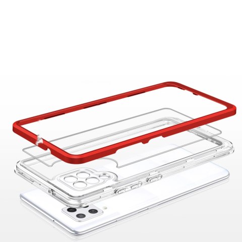 Clear 3in1 etui do Samsung Galaxy A42 5G żelowy pokrowiec z ramką czerwony Clear 3in1 etui do Samsung Galaxy A42 5G żelowy pokrowiec z ramką czerwony