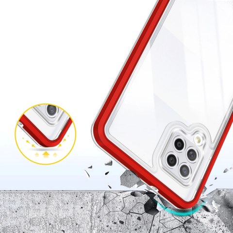 Clear 3in1 etui do Samsung Galaxy A42 5G żelowy pokrowiec z ramką czerwony Clear 3in1 etui do Samsung Galaxy A42 5G żelowy pokrowiec z ramką czerwony