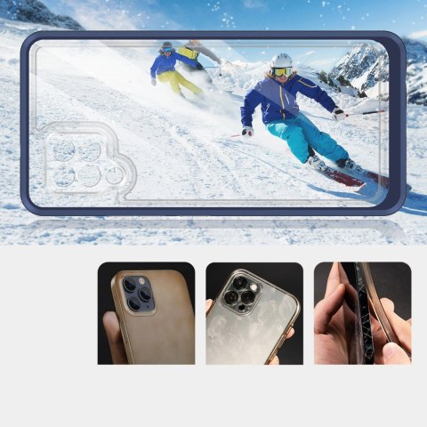 Clear 3in1 etui do Samsung Galaxy A42 5G żelowy pokrowiec z ramką niebieski Clear 3in1 etui do Samsung Galaxy A42 5G żelowy pokrowiec z ramką niebieski