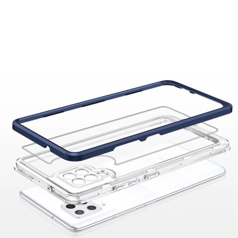 Clear 3in1 etui do Samsung Galaxy A42 5G żelowy pokrowiec z ramką niebieski Clear 3in1 etui do Samsung Galaxy A42 5G żelowy pokrowiec z ramką niebieski