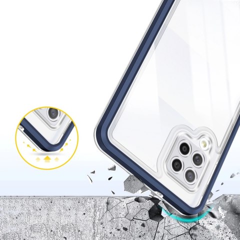 Clear 3in1 etui do Samsung Galaxy A42 5G żelowy pokrowiec z ramką niebieski Clear 3in1 etui do Samsung Galaxy A42 5G żelowy pokrowiec z ramką niebieski